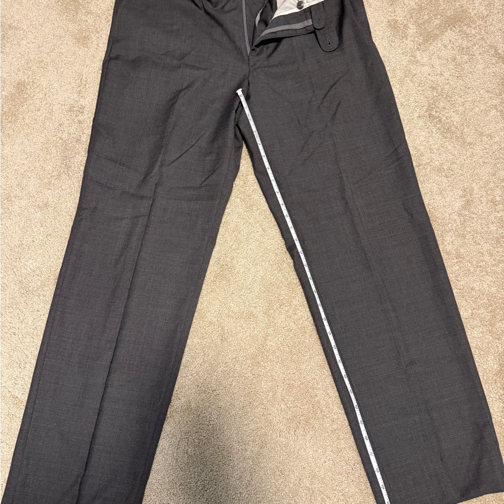 Men’s charcoal 100% wool Gray Dress Pants